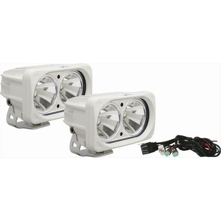 VISION X LIGHTING 9148816 Optimus Square White 2 10w LEDs 60 Degree Flood 2 Light Kit XIL-OP260WKIT